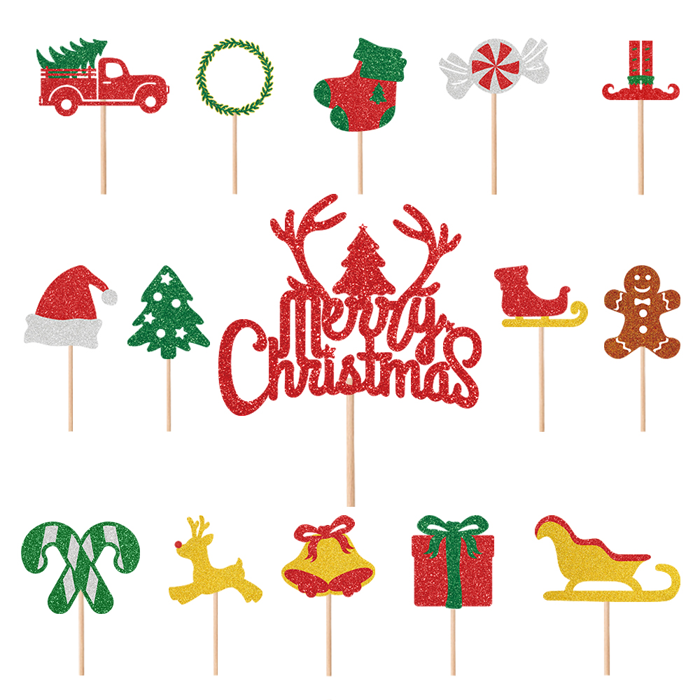 Customizable And Personalized Merry Christmas Cake Topper Party Decoration Supplies Ornament For Christmas