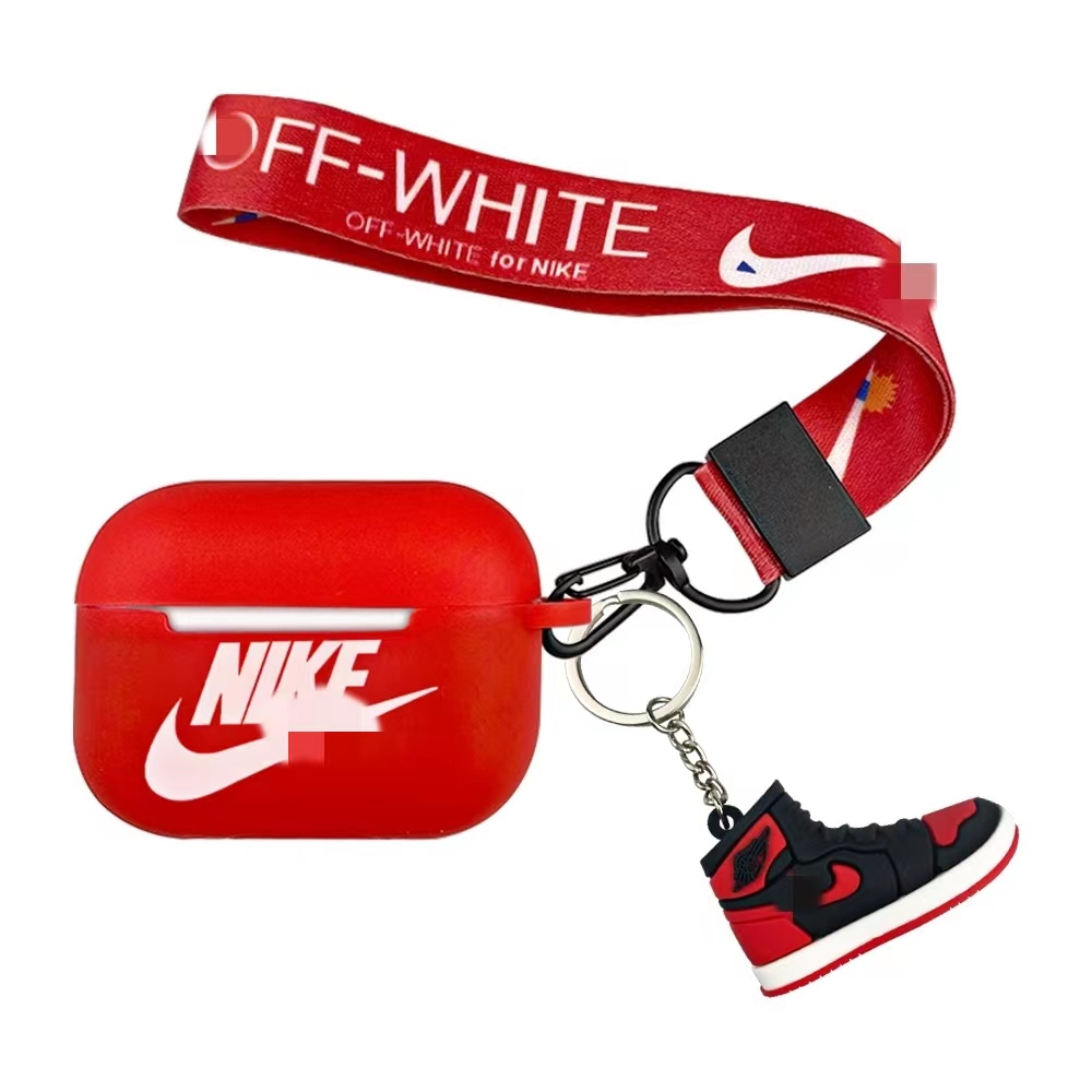 Новый дизайн для Airpods Pro силиконовый фирменный чехол для NIKES Airpods Pro со шнурком и подвесной обувью 3D