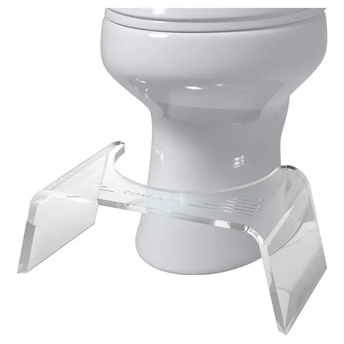 Clear Acrylic Squatty Potty Ghost Toilet Stool for Kids Acrylic Pregnant Women Squat Aid Toilet Stool for Bathroom Tool