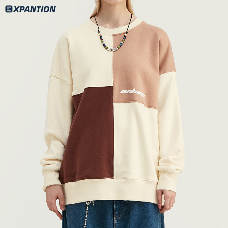 Фабрика Прямая доставка Новый дизайн экипажа средства ухода за кожей Шеи Street Wear Colorblock Толстовка