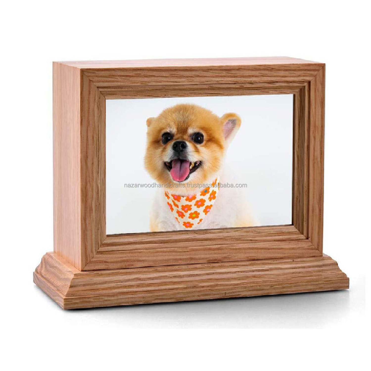 wood handicrafts custom logo photo frame wooden pet ashes cremation urns item