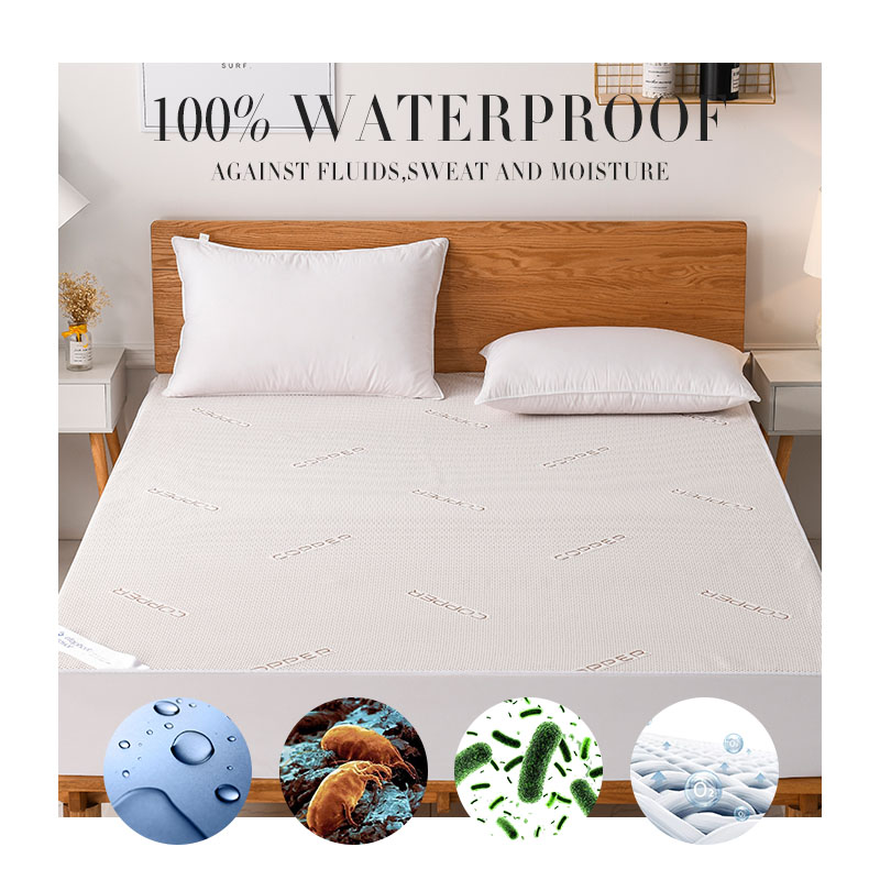 High quality hypoallergenic knitted cotton waterproof mattress protector