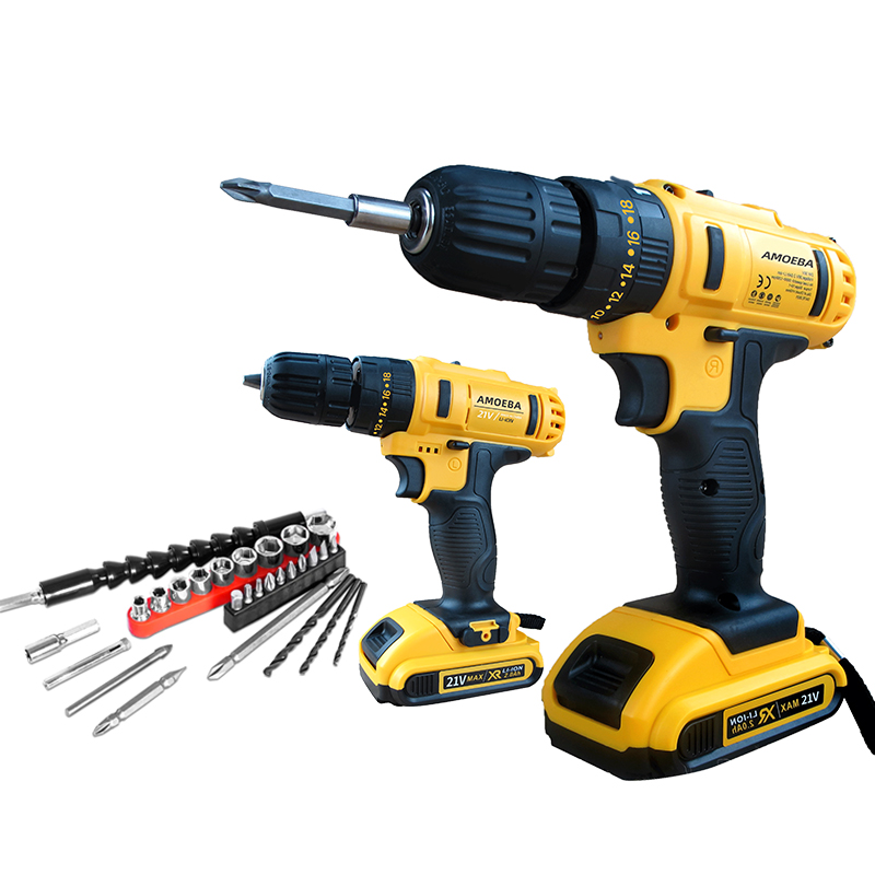 New Product Impact Drill Machine Cordless Drill Set box 21V electric mini wood tool kit