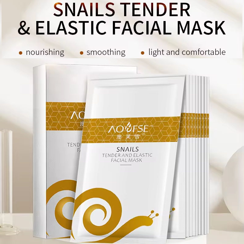 Face Skin Care Moisturizing Smooth Anti Aging Removing Wrinkles Whitening Collagen Snail Facial Sheet Mask