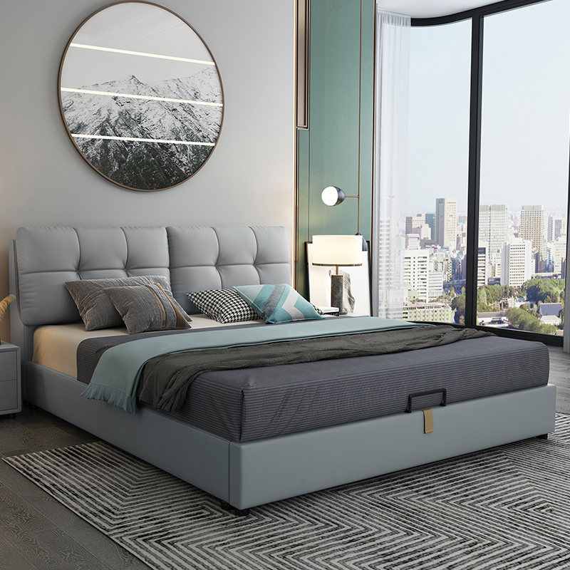 Luxury Modern Leather Bed King Size Luxury Bed Bedroom Furniture Double Modern Bed Home and Hotel Furniture