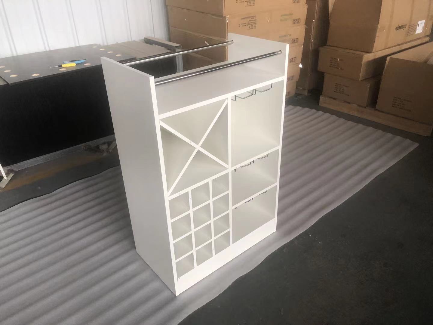 Luxury Vintage Modern Living Room Furniture White Wood Wooden Buffet Sideboard Mini Corner Home Coffee Wine Bar Cabinet For Home