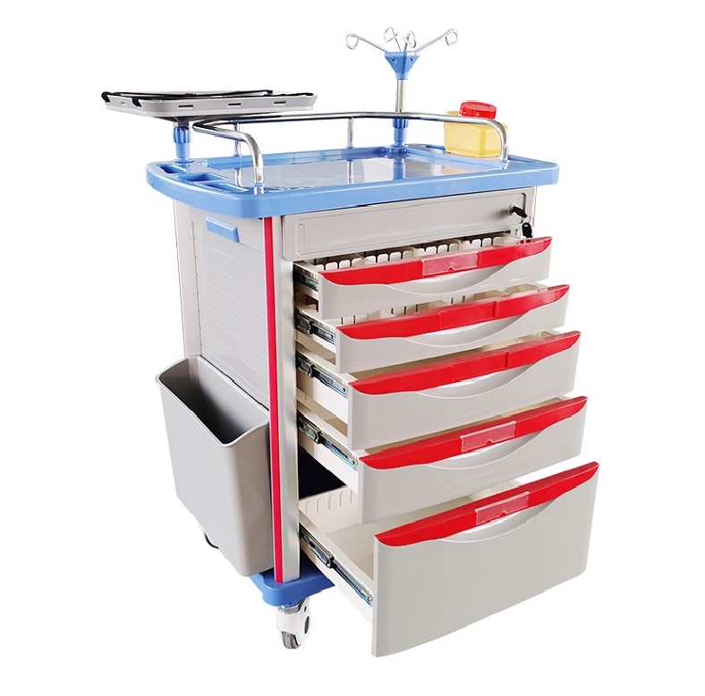 Cheap price good service medical emergency instrument surgical hospital new cart