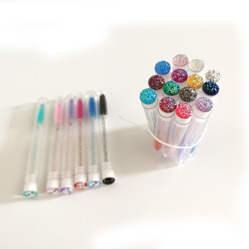 J111 in stock 100mm Plastic custom print lash mascara tubes eyelash brush tube