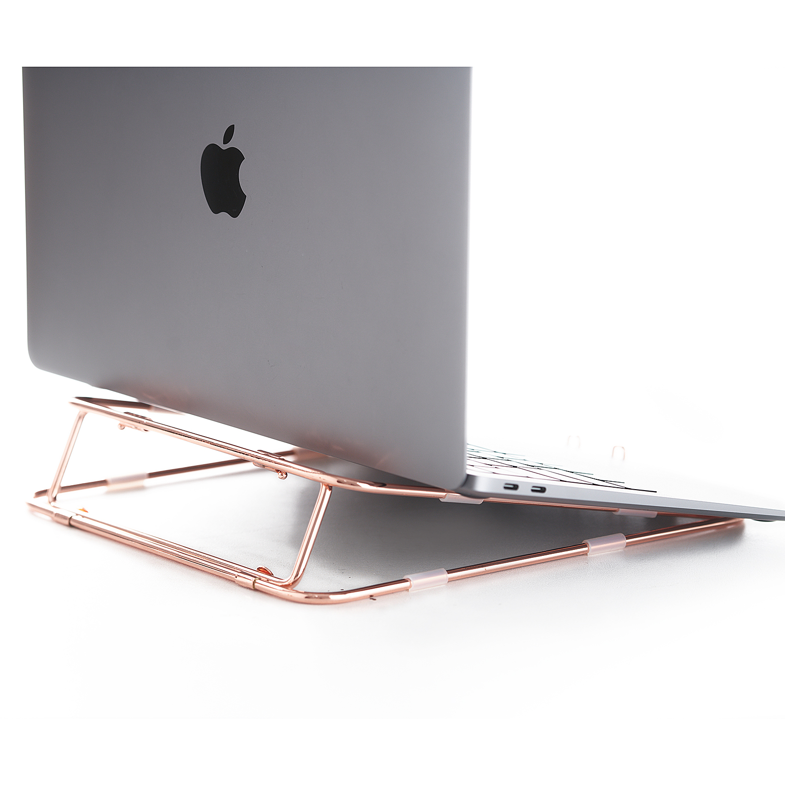 Подставка для ноутбука, настольная устойчивая подставка для MacBook Pro, подставка для компьютера с металлической проволокой для 12, 13, 15, 16, 17 дюймов, розовое золото