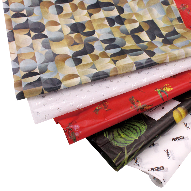 17gsm Logo Printed Custom Wrapping Tissue Paper for Sale