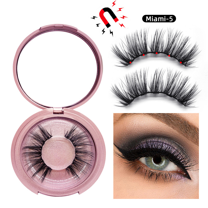 Own Brand Natural Eyelashes Magnetic LiquidAdhesive Eyeliner Faux Mink Lashes Kit
