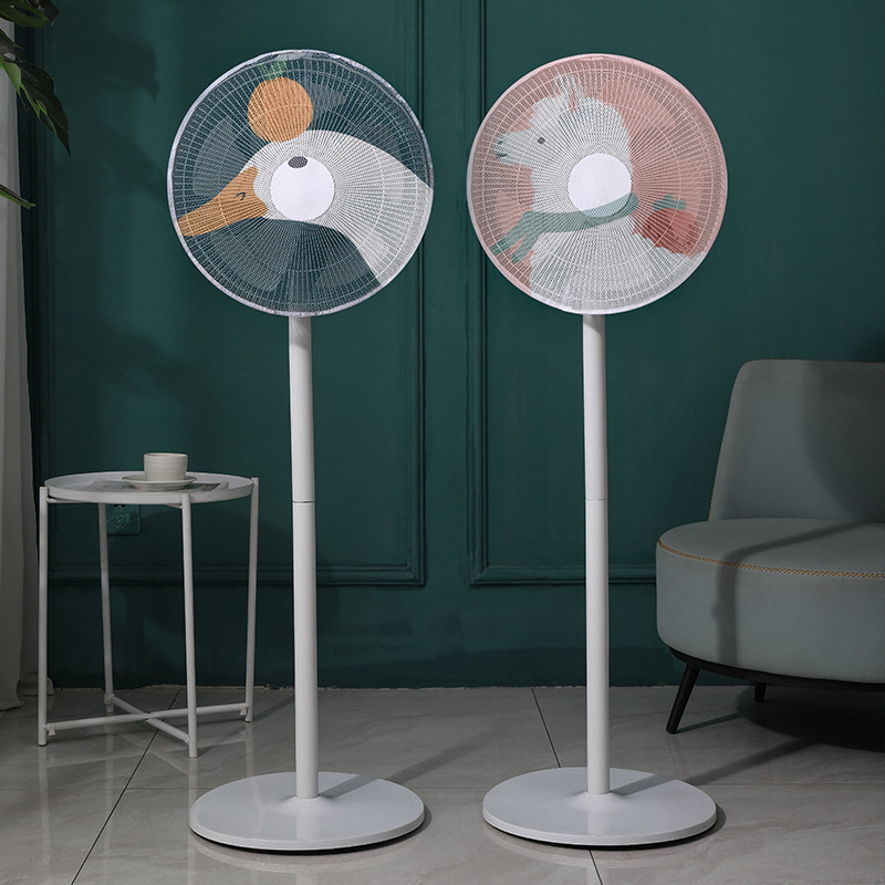 2021 New Design Cartoon Fan Guard Net Dust Cover Kids Children Finger Protector Fan Filter Safety Mesh Fan Cover Net