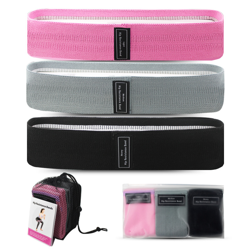 Custom Logo Printed Yoga Gym Exercise fitness for Legs Glutes Booty Hip Fabric Resistance Bands