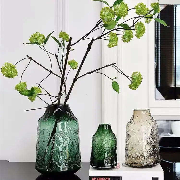 Simple glass vase transparent decoration living room Nordic home decoration dining table flower vase