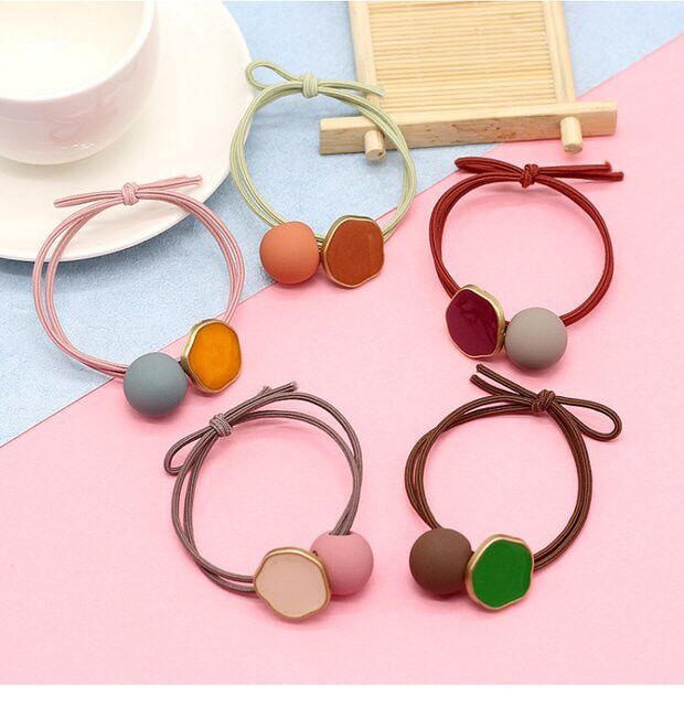 Novel and fashionable elastic, lovely colored ball headwear ladies headwear manufacturers sell well
