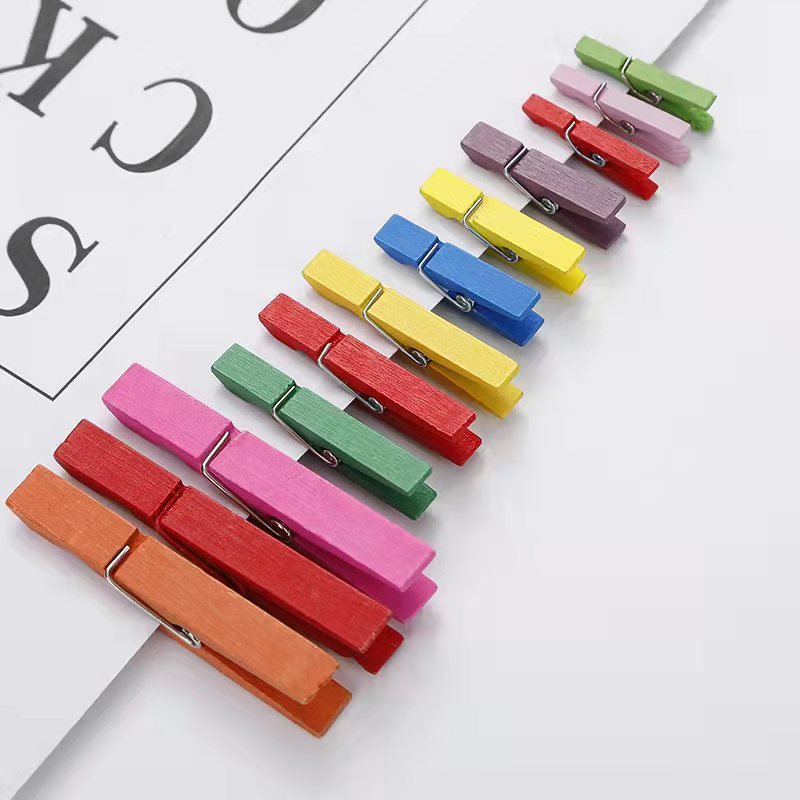 Household storage storage appliances Handing Clothes Wholesale Photo Clip Clothes Pins Wood