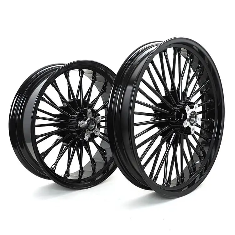 Custom Front Rear Fat Spoke Wheels 16'' 18'' 21'' for Harley VRSC V-Rod Night Rod Street Rod