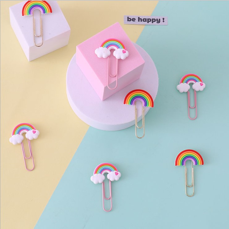 Cartoon Paper Clip Soft Plastic Paper Clip Cute Creative Modeling Folder Test Paper Clip Factory Wholesale