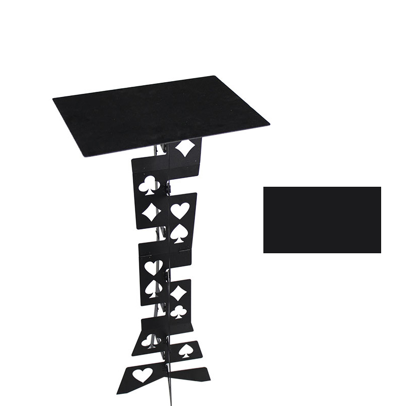 Aluminium Folding Magic Table Black magic trick factory stage magic props Halloween Day magician teaching material