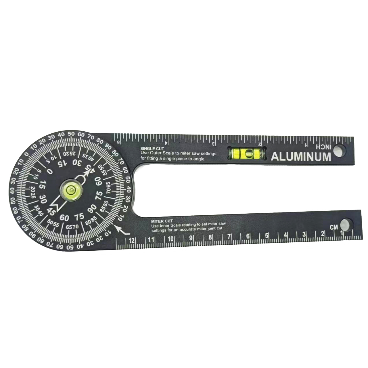 Miter Saw Protractor Aluminum Alloy Featuring Digital Angle Finder Edge Meter Gauge Woodworking Measurement Tool