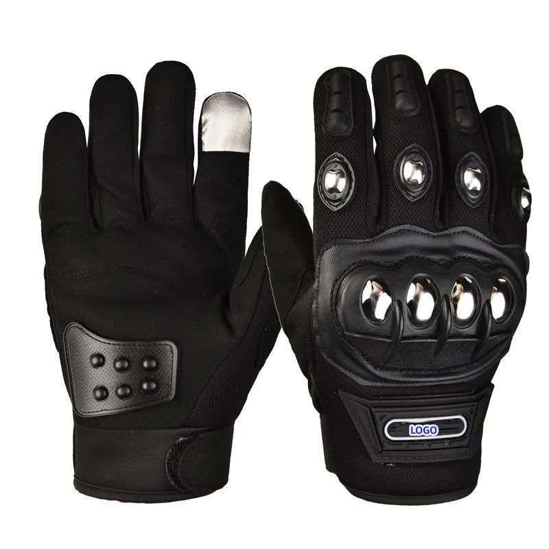 custom waterproof hand gloves for racing riding bike motorcycle tactical leather touch screen full half finger gloves