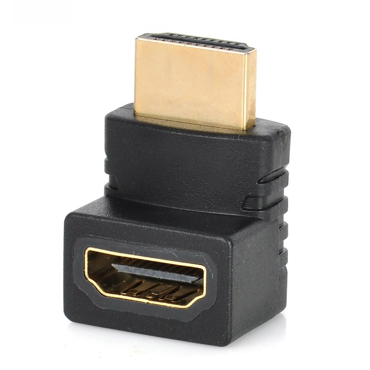 HDMI 270 градусов прямоугольный адаптер позолоченный Высокоскоростной Переходник HDMI штекер-гнездо