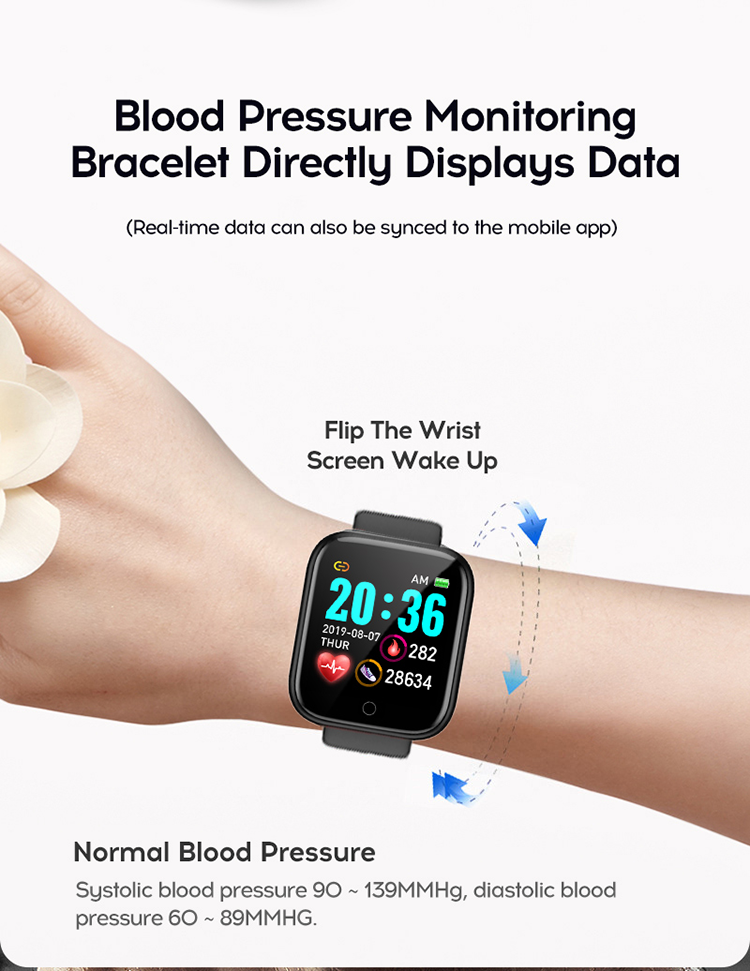 Free Sample Amazon Trending New Arrival Popular Hot Sell Y68 Sport Fitness Tracker Smart Watch Moq 1 Wholesale Factory Price