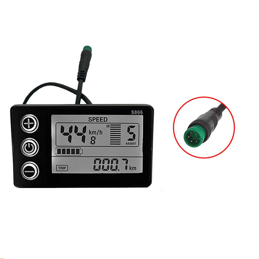 LCD-S866 Электрический велосипед Smart метр водонепроницаемый разъем Электрический Скутер E-велосипед аксессуары электрический велосипед ЖК-дисплей часть контроллер