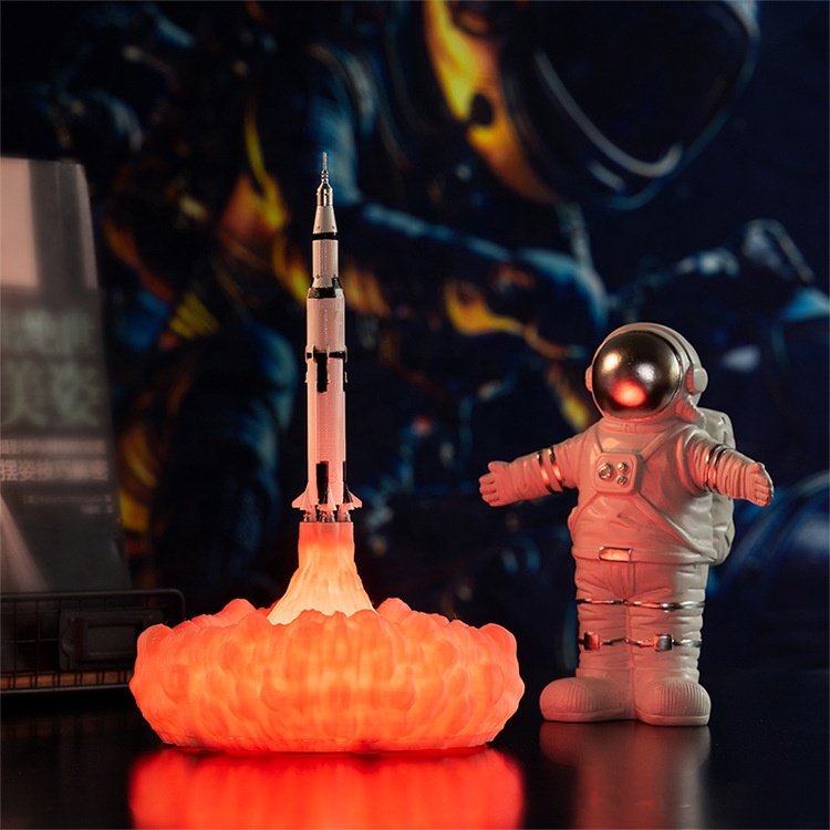 Светодиодная ракетная лампа Biumart, удивительный индивидуальный Космический Шаттл с 3D-принтом