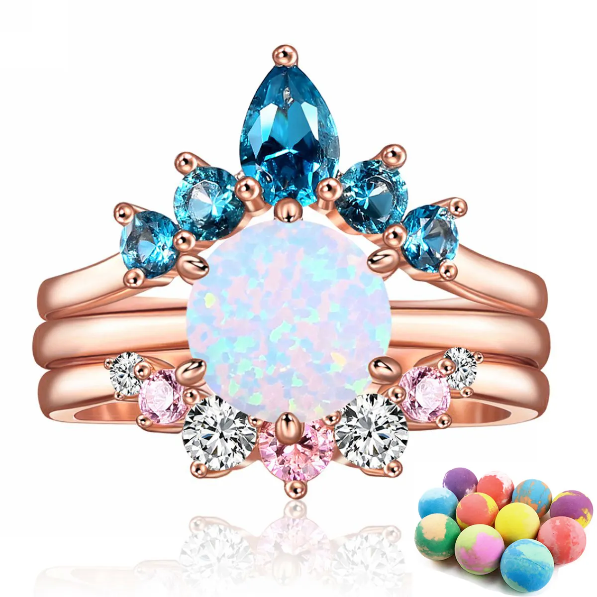 Bath bomb with pearl rings bath bomb with high quality gift ring inside bath bomb with gift