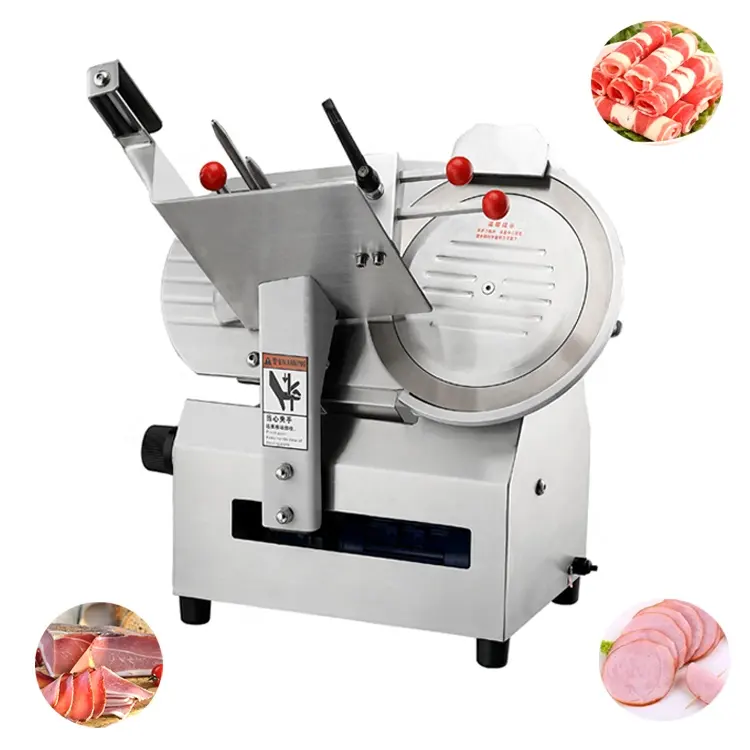 Stainless Steel Best Automatic Meat Slicer Machine with Adjustable Thickness and Durable Cutters Frozen Meat Streaky Pork Slicer