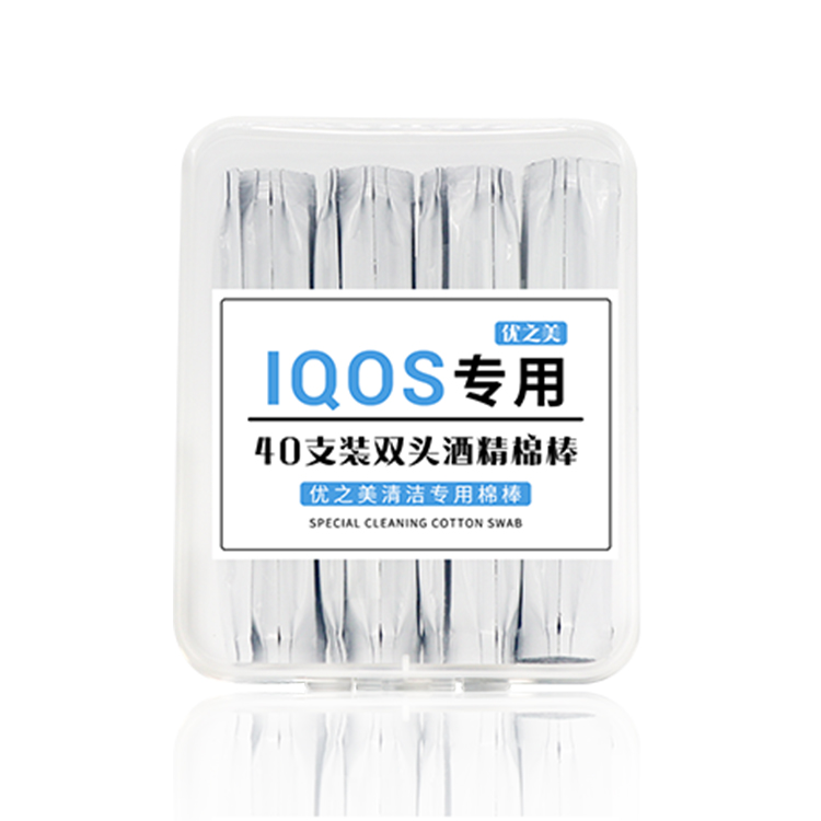 Ватные палочки IQOS с двойной головкой, медицинские одноразовые стерильные ватные палочки для уборки спиртом