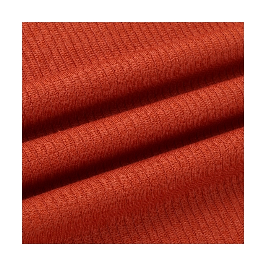 Viscose elastic medium thick plain dyed printed children's rib knitted fabric dress knitted fabric