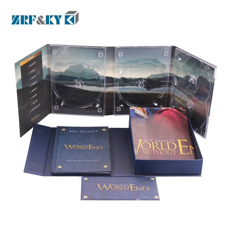Заказной полноцветный Печатный картон CD DVD бумажные рукава Чехол упаковочная коробка
