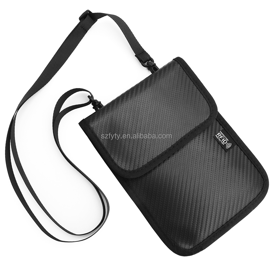 Travel Neck Pouch Hidden Passport Holder Wallet RFID Blocking Neck pouch