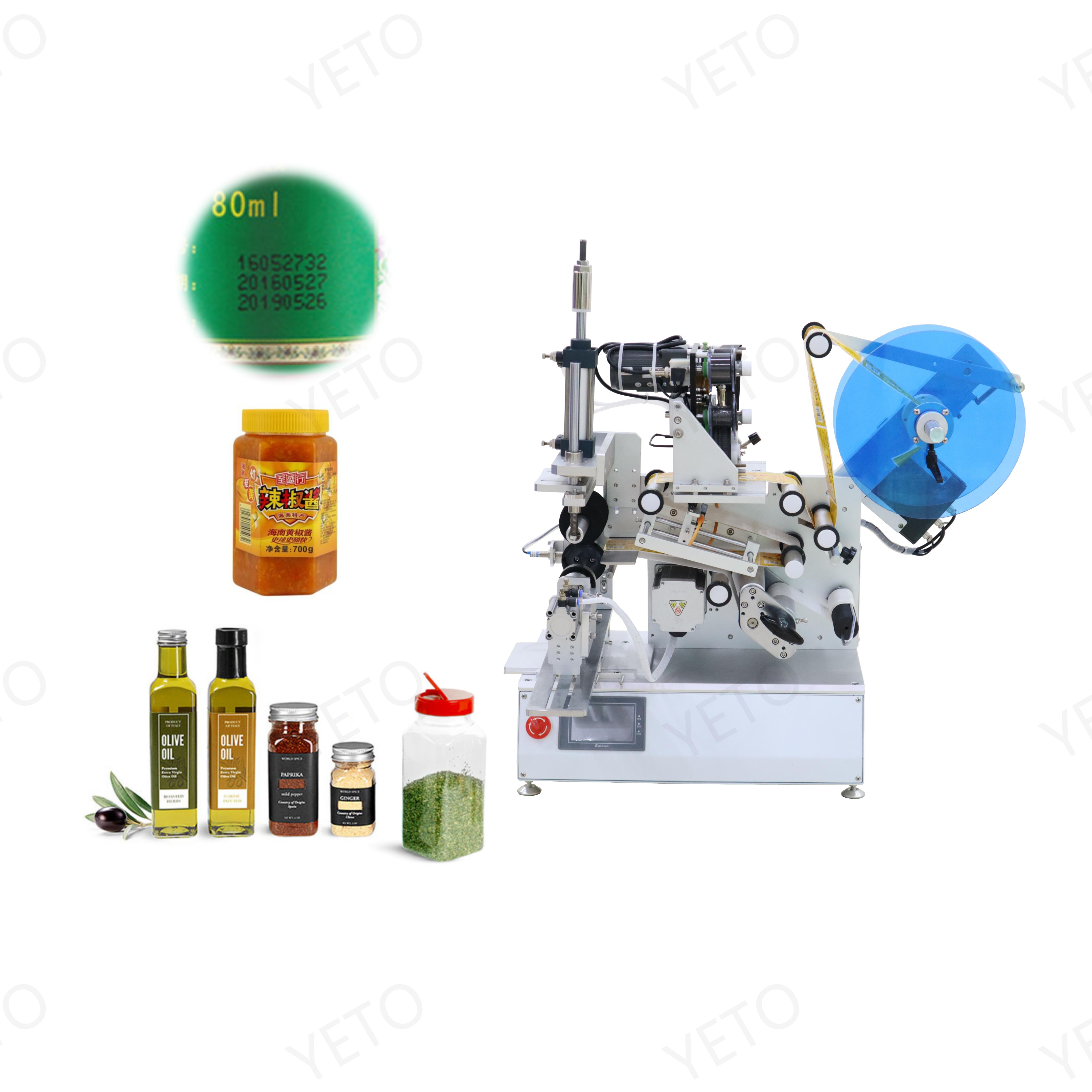 Mini Tiqueteuse Etiquetadora Different Shape Sides New Arrival Square Round Flat Bottle Labeling Machine with Date Code Printer