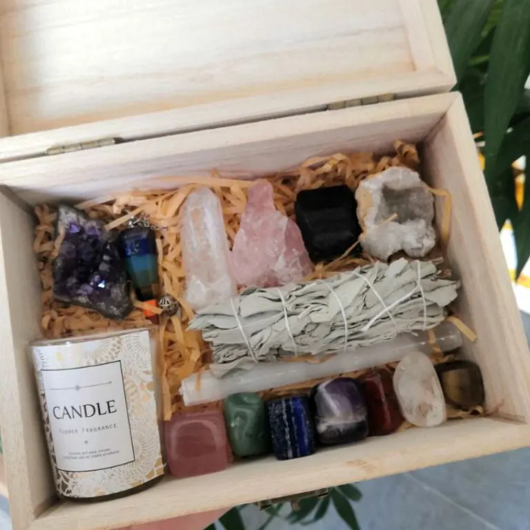 Custom 7 Chakra Stones Kit Bohemian Meditation Set Crystals Healing Stones