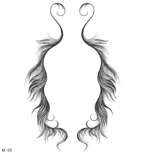 Temporary hairline edge tattoo baby hair tattoo sticker Hair Sideburns Hair Tattoo Sticker