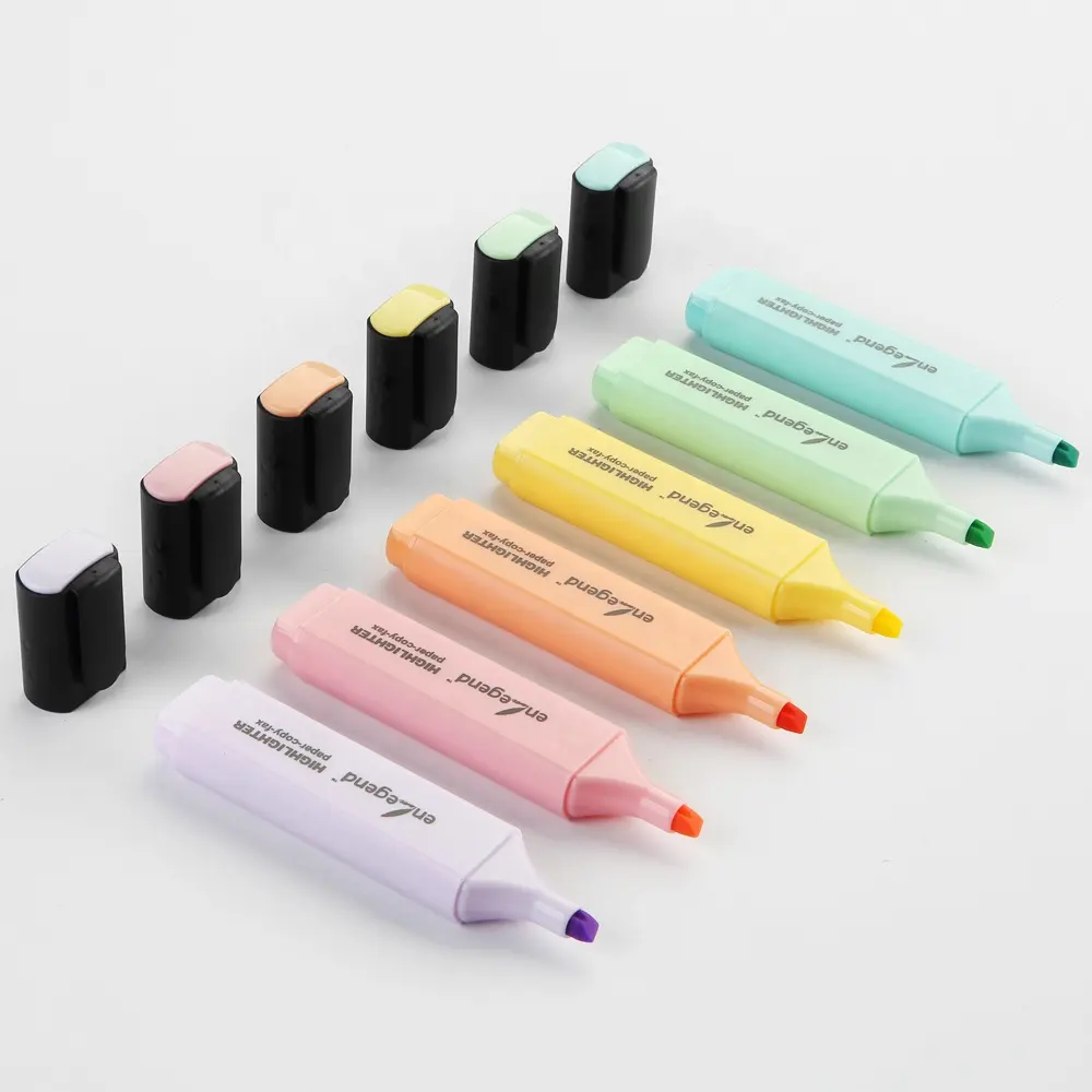Color Box Pastel Highlighter Marker Pen with Classic Style
