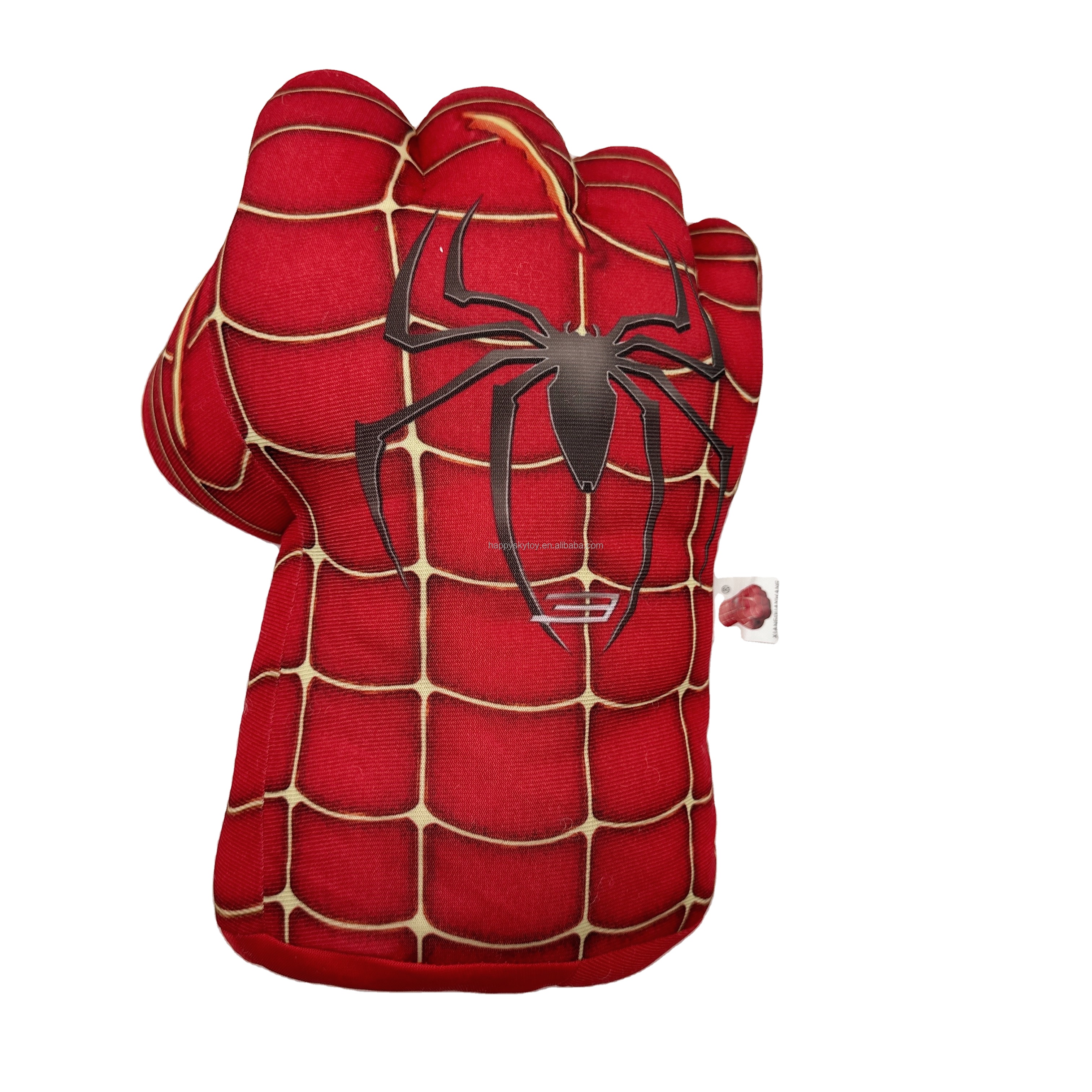 Superhero Training Gloves Soft & Big Spider Anime Plush Gloves for Kids Halloween Cartoon Stuffed Doll PP Cotton Filling Toys