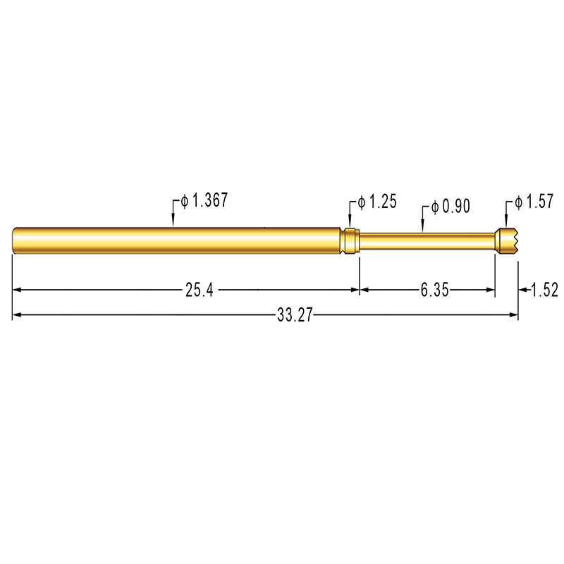 Spring Contact Probes PCB Test Pin Test probe gold-plated Brass Pogo Pin UBQ100