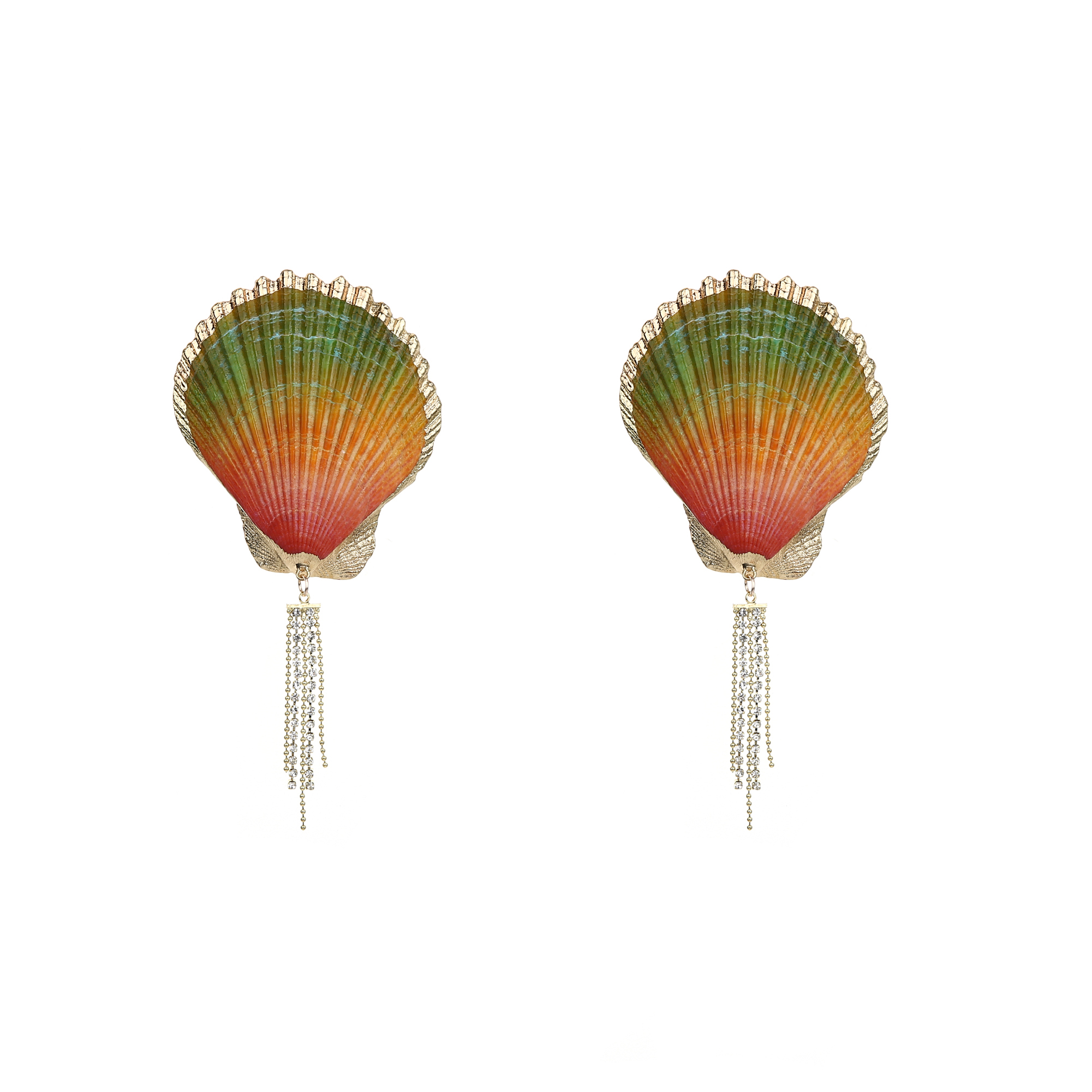 Attractive Design Shell Natural Rainbow Nipple Pasties Print