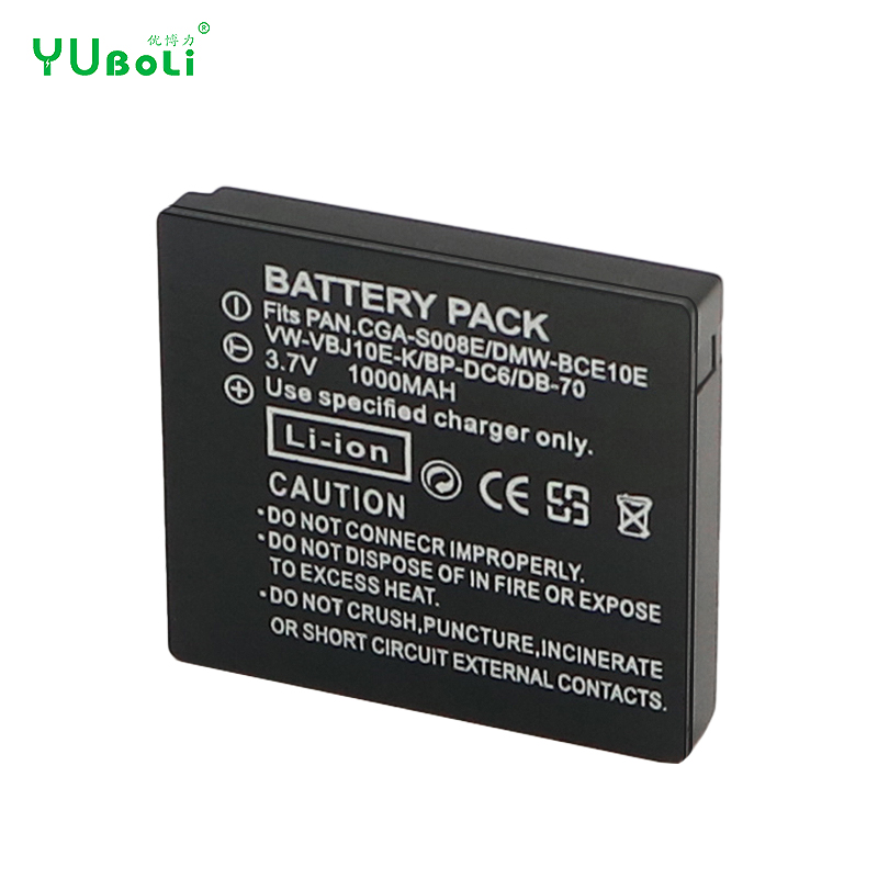 3,7 V черный завода совместим с Panasonic DMW-BCE10E литиевая батарея CGA-S008E батареи камеры