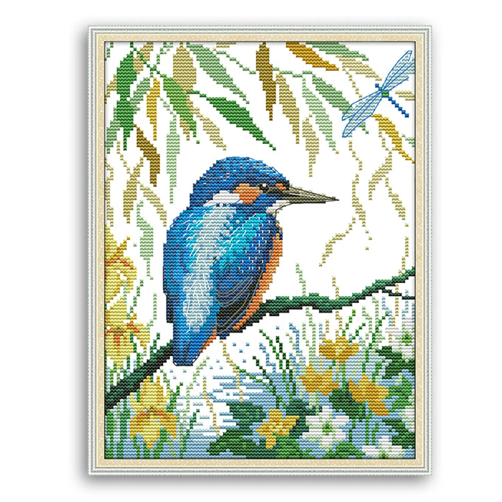 Landscape Painting Boutique Count Embroidery Kit Cotton Thread Bird Cross Stitch Bedroom Wall Art Picture Diy Crafts Adult