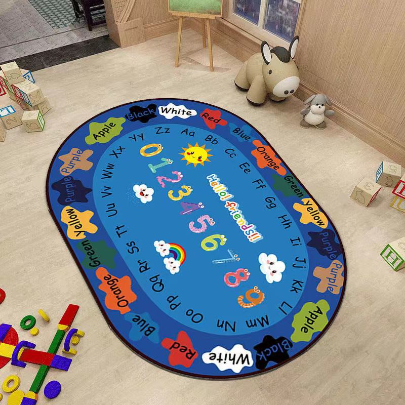 2022 Chinese New Design Custom Printed Children Baby Play Floor Playing Mat Carpet Kids Rugs