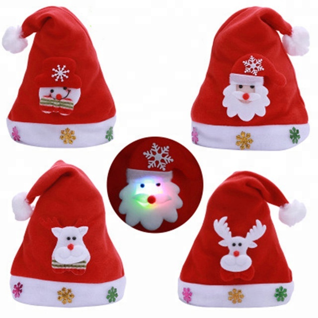Gorro Рождественская светодиодная подсветка, рождественские шапки для взрослых, Рождественская шапка Санта, декоративное Новогоднее украшение, Рождественское украшение