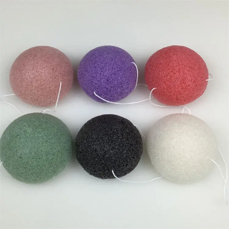 Wholesale Bamboo Charcoal Konjac Cleansing   Exfoliator Facial Sponge Hypoallergenic Free