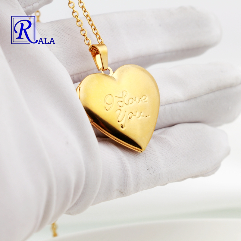 Rala новый дизайн может открыть DIY Фото серьги кулон набор из нержавеющей стали Сердце Набор