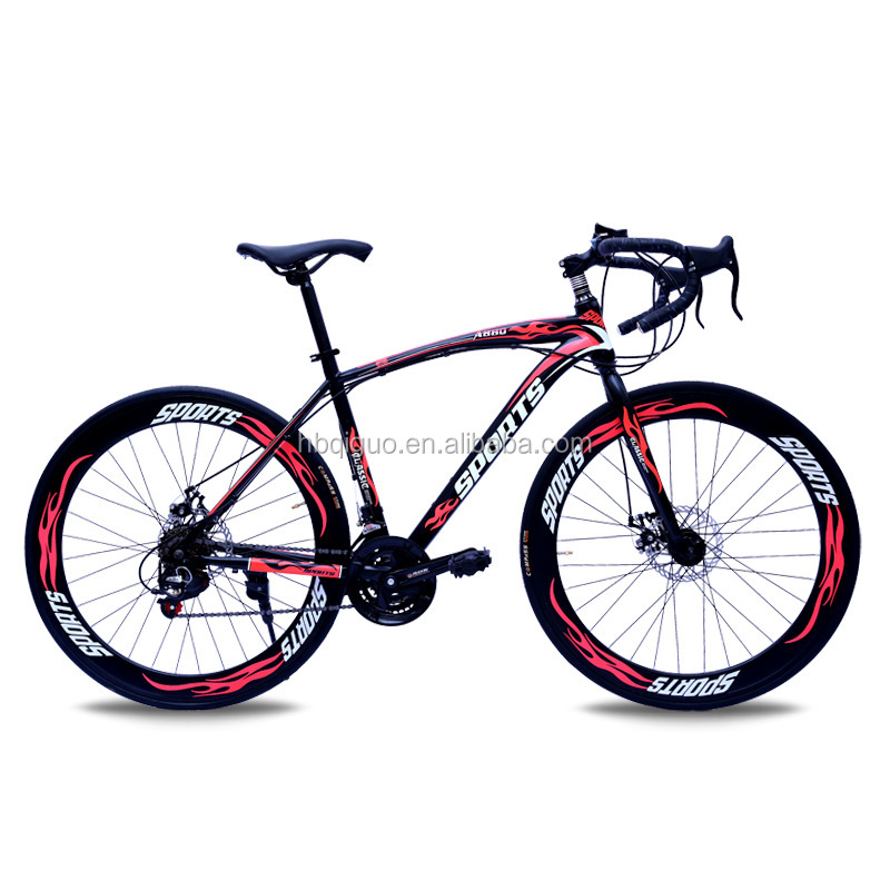 HSD Road bike with variable speed double disc brake bend for adult 700C city bike gift for students outdoor Double Disc Brake