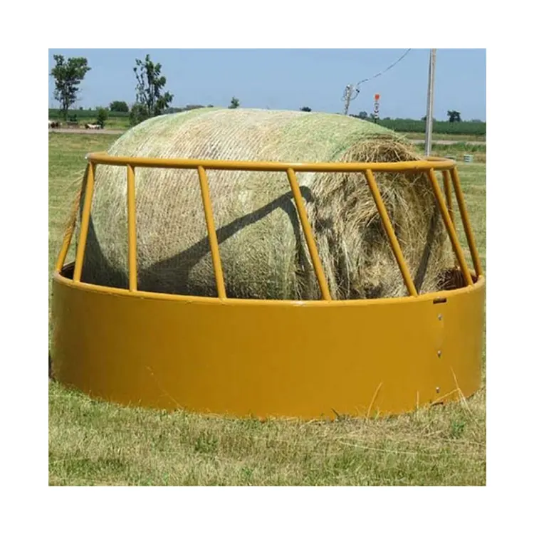 Custom Pasture Round Bale Hay Feeders For Horses Cattle Hay And Grain Feeder Square Round Bale Feeder